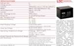 Batteria 12V 106Ah ciclica CP. LDC12-100 immagine specifiche prodotto.