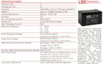 Batteria 12V 12Ah ciclica CP. LDC12-12 immagine descrizione prodotto.