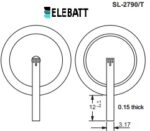 Batteria Tadiran Litio SL2790T 3.6V 35Ah DD CP. SL2790T immagine terminali.