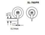 Batteria Tadiran Litio SL760PR 3.6V 2.2Ah AA CP. SL760PR terminali.