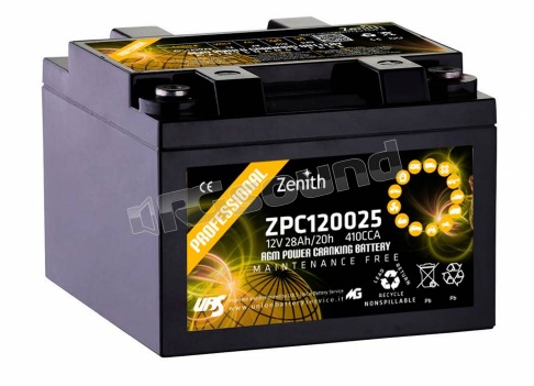 ▷ Batterie au Plomb AGM 12V 20Ah 680A Zenith ZPC120020 Booster