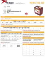 Batteria Trojan 6V 207Ah AGM CP. T105-AES immagine specifiche tecniche.