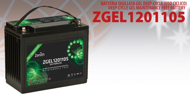 Batteria Zenith ZGEL1201105 12V 135Ah GEL Deep Cycle VRLA