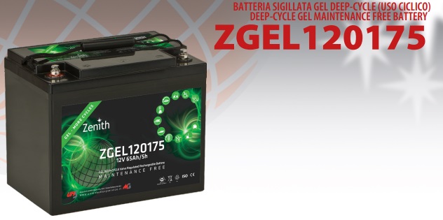 Batteria Zenith ZGEL120175 12V 75Ah GEL Deep Cycle VRLA