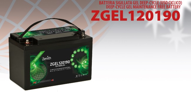 Batteria Zenith ZGEL120190 12V 100Ah GEL Deep Cycle VRLA