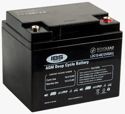 Batteria 12V 45AH AGM ciclica CP. LDC12-45 Batteria 12V 45Ah ciclica CP. LDC12-45 immagine prodotto.
