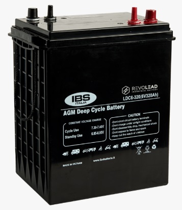 Batteria 6V 320AH AGM ciclica CP. LDC6-320 Batteria 6V 320Ah ciclica CP. LDC6-320 immagine prodotto.
