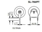 Batteria Tadiran Litio SL760PT 3.6V 2.2Ah AA CP. SL760PT immagine terminali.
