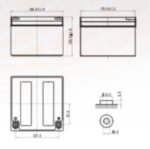 Batteria Zenith 12V 26Ah AGM CP.ZGL120042 immagine dimensioni e terminali.