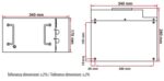 Batteria Zenith 25.6V 100Ah al litio LiFePO4 CP. ZLI024065 immagine dimensioni.