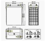 Batteria Zenith AGM 410Ah ciclica CP. ZL060130 immagine dimensioni e terminali.