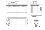 Batterie Zenith 200Ah cicliche CP. ZL1201120 immagine dimensioni e tarature.