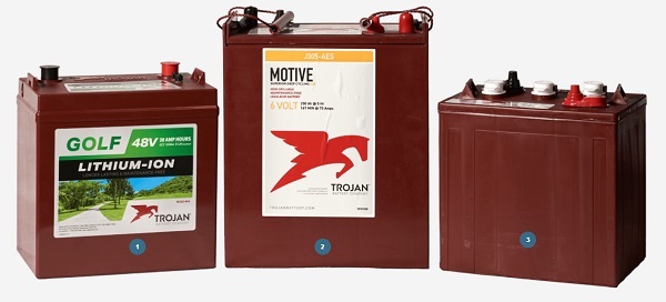 batteria golf cart Trojan piombo-acido